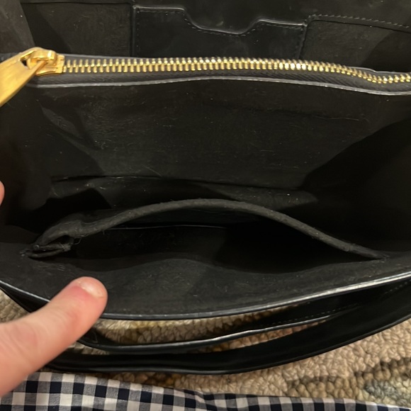 π Dolce & Gabbana black purple tan suede double handle satchel handbag π - Picture 16 of 17